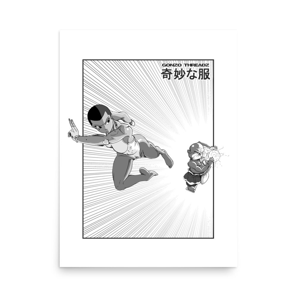 Asha v Genbu Print (B&W)
